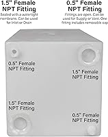 Vista 3 de WT-0024 - Tanque de agua potable para caravana de 19 galones, para cámpers, remolques y caravanas, 32.5 pulgadas x 12 pulgadas x 12 pulgadas