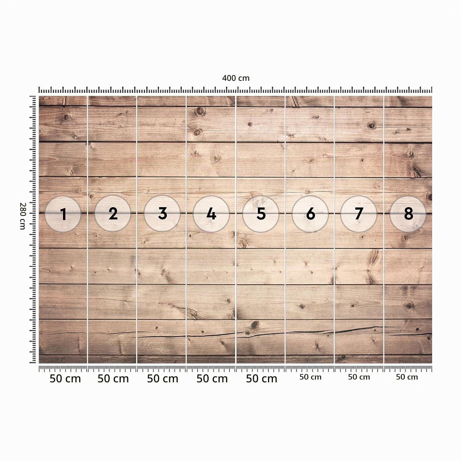 Feeby Papier Peint Intisse Planches En Imitation Bois Structure 400x280 cm marron Déco Murale Trompe L' Oeil Tapisserie Moderne Salon Chambrea' Coucherr Salle De Bain Cuisine Texture Bois