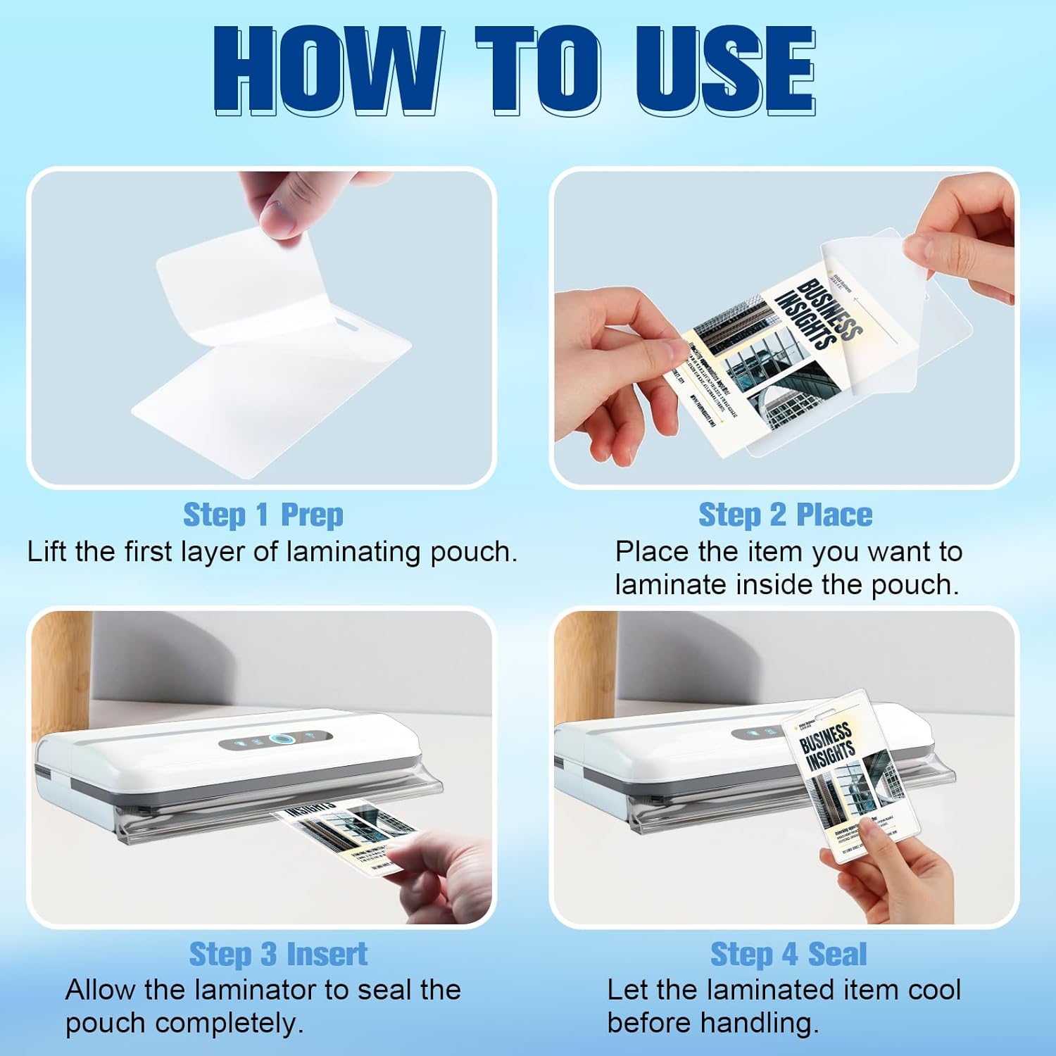 1000 Pack 5mil 2.5" x 4.2" Thermal Laminating Pouches Badge Laminate Pouches Clear Laminated Luggage Tags Printable Laminator Pouches for Business Permits Cards