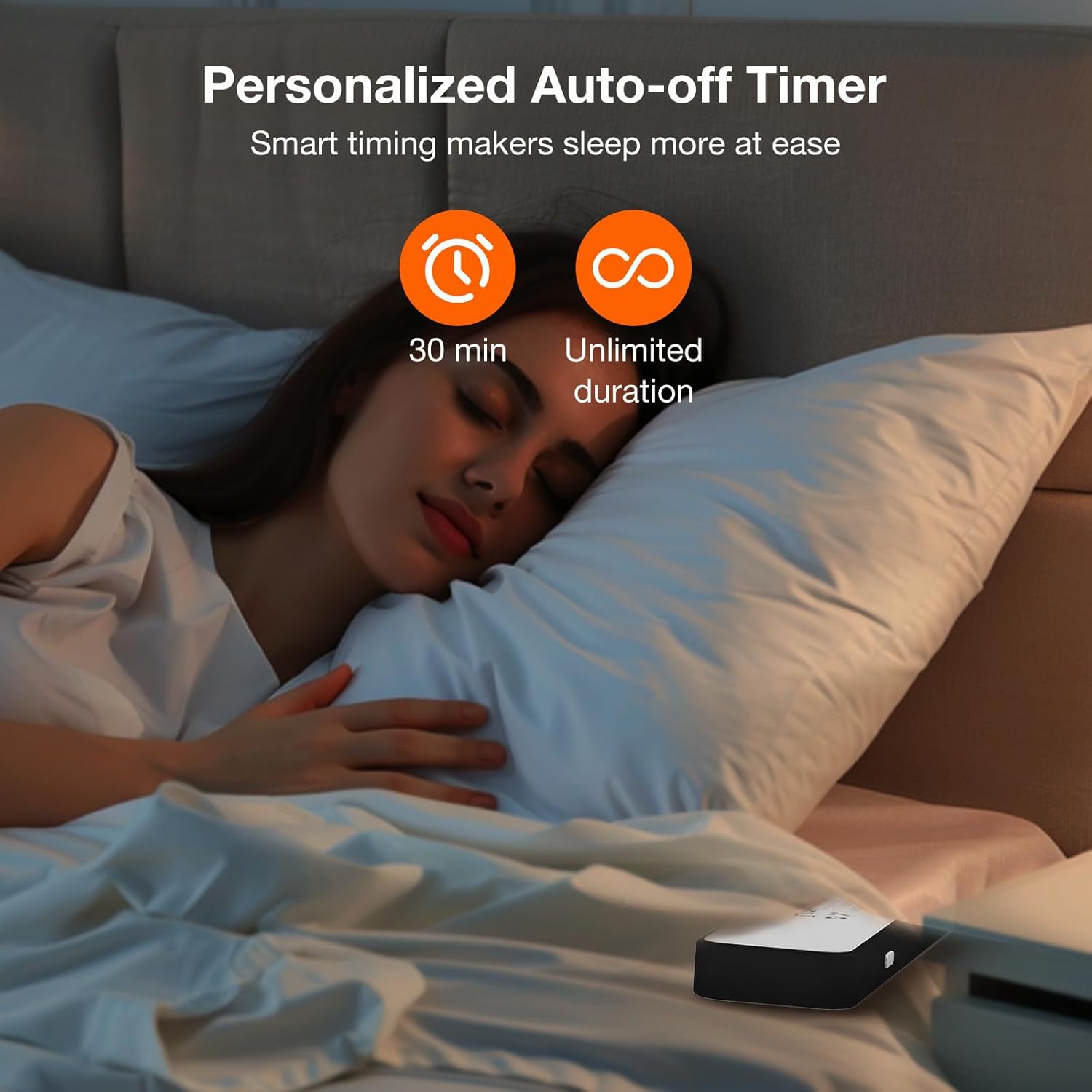 Bluetooth Pillow Speaker for Sleeping, Mini Bone Conduction Pillow Speaker with Stereo Bass, Bluetooth Sleep Headphones for Deep Sleeping, Portable Sleep Bar with Volume Control(Gray) image 3 of 7 B0DKFJ55Y7