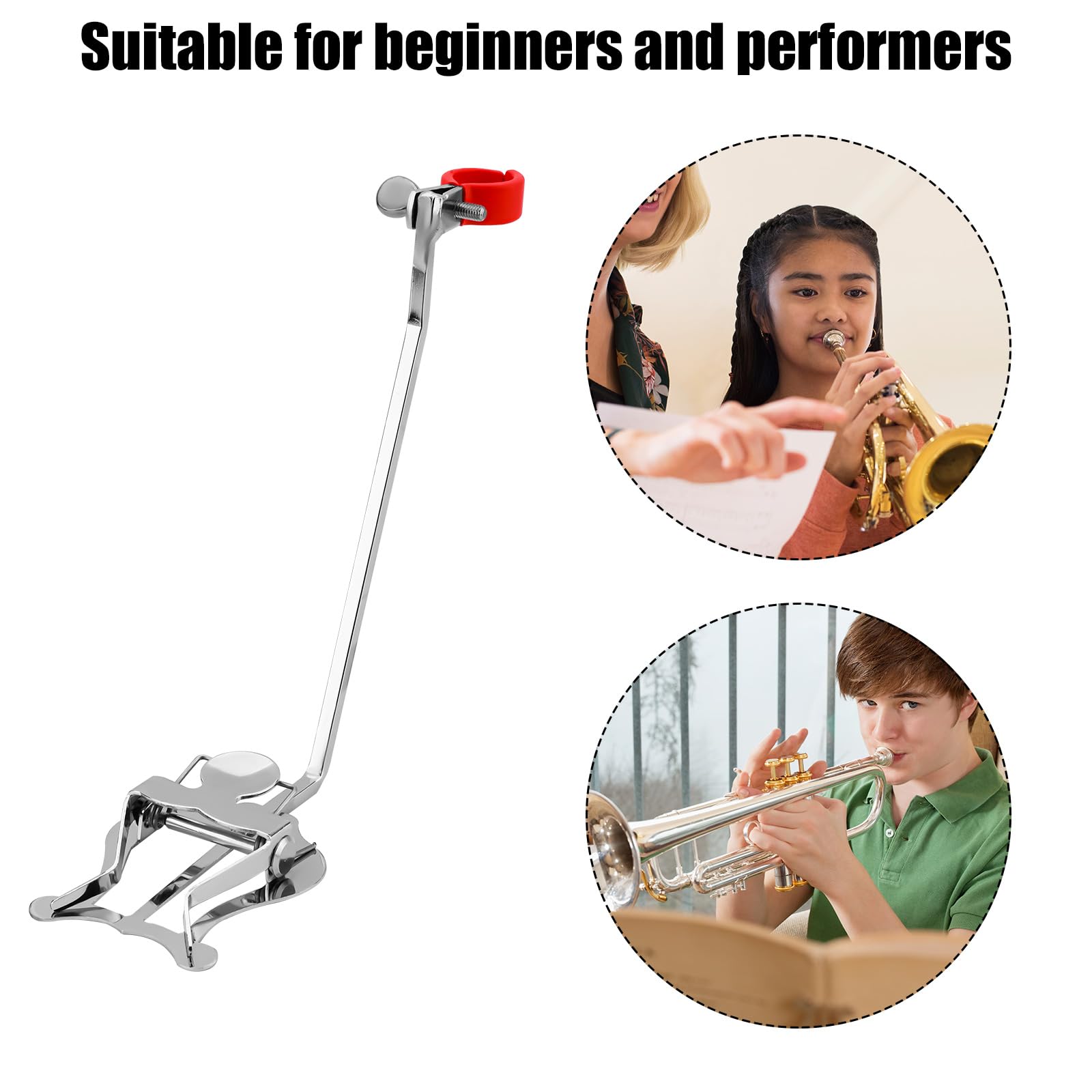 Pince à Musique pour Cor Français, Support Portable pour Partitions de Cor Français Pince en Métal pour Cor Français Lyre Accessoires pour Instruments de Pratique pour Débutants