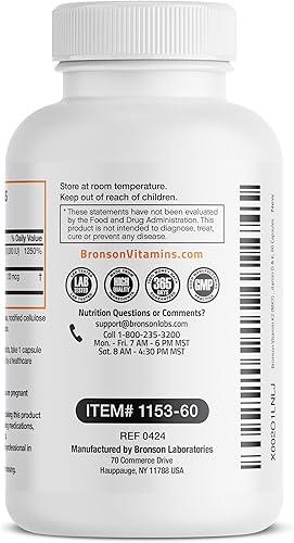 Vista 18 de Bronson Vitamina K2 (MK7) con suplemento extra fuerte D3 para la salud ósea y cardíaca Fórmula sin OMG 10,000 UI Vitamina D3 y 120 mcg Vitamina K2