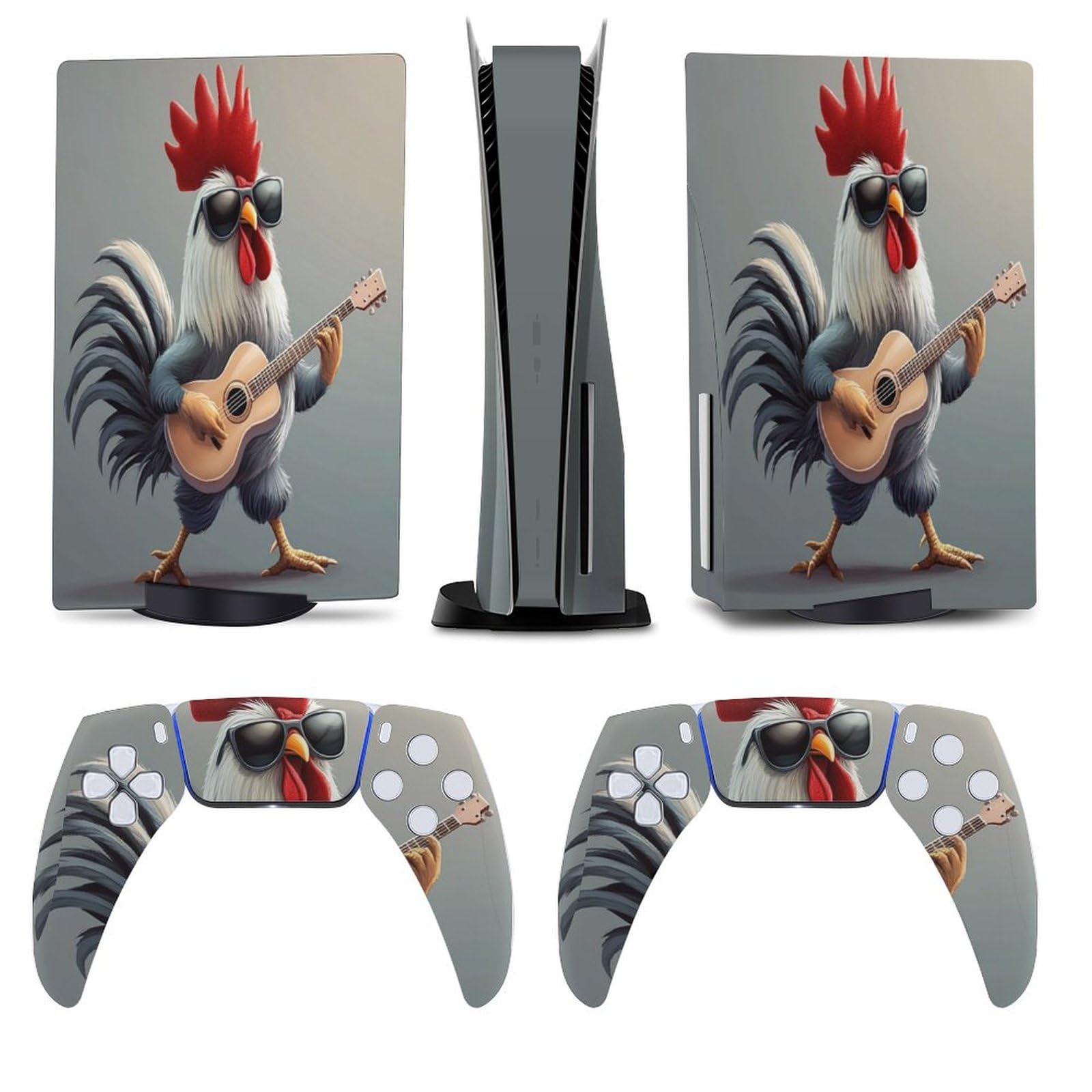 Guitar Sunglasses Rooster for Model 5 Skin Console and Controller Accessories Cover Skins Anime Vinyl Cover Sticker Full