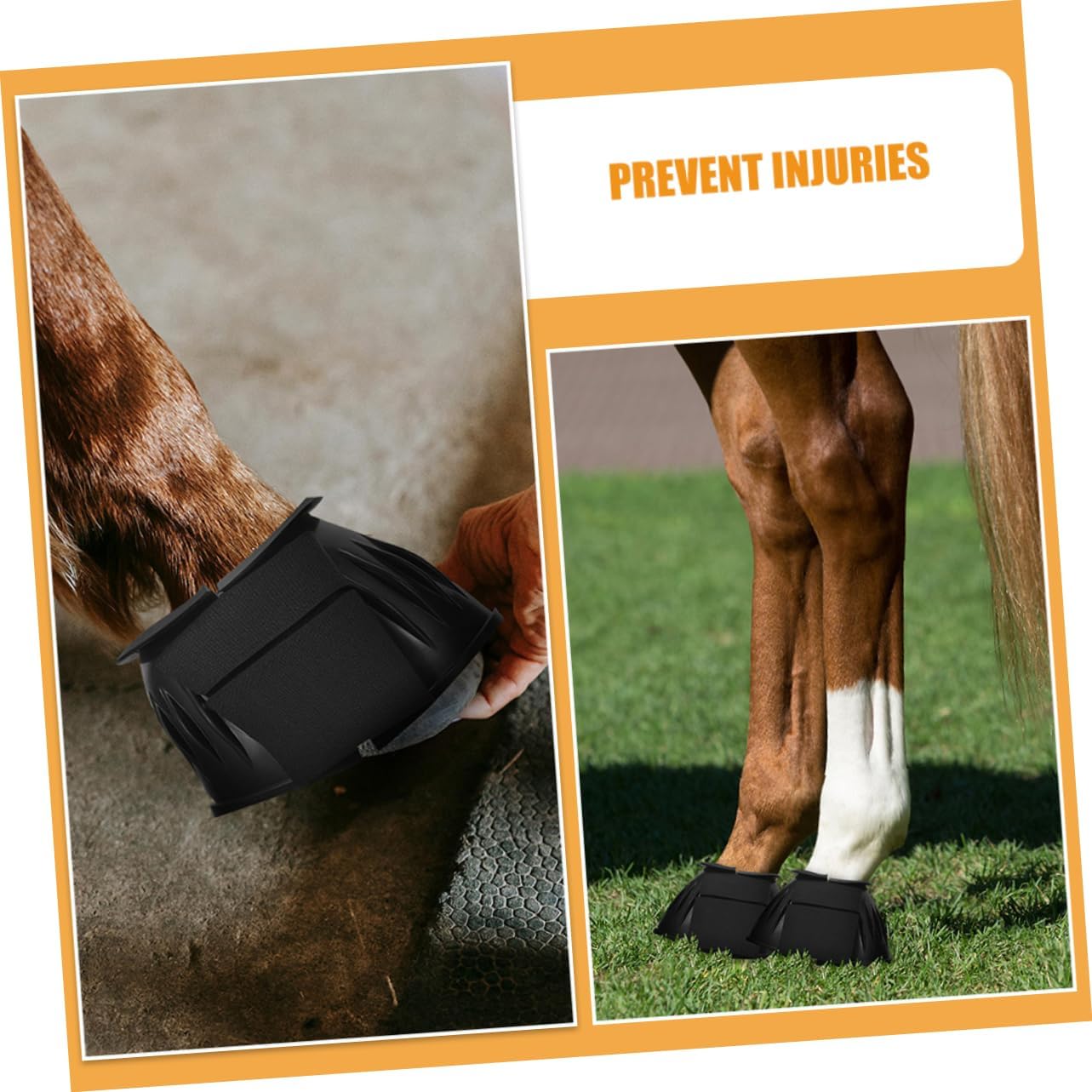 Sosoport 4pcs Breathable Horse Boots Convenient Leg Support Protectors Durable Tendon Protectors for Daily Use Portable Horse Accessories for Outdoor Activities