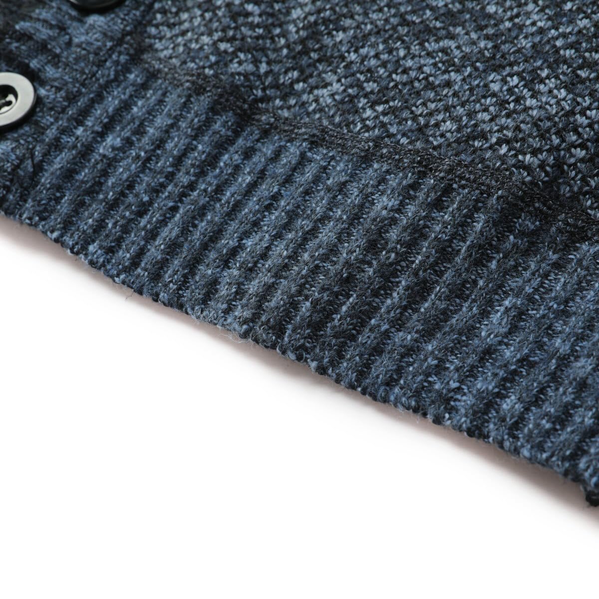 Cárdigan para Hombre con Cuello en V Forrado Botones de Punto Grueso Chaqueta de transición cálida