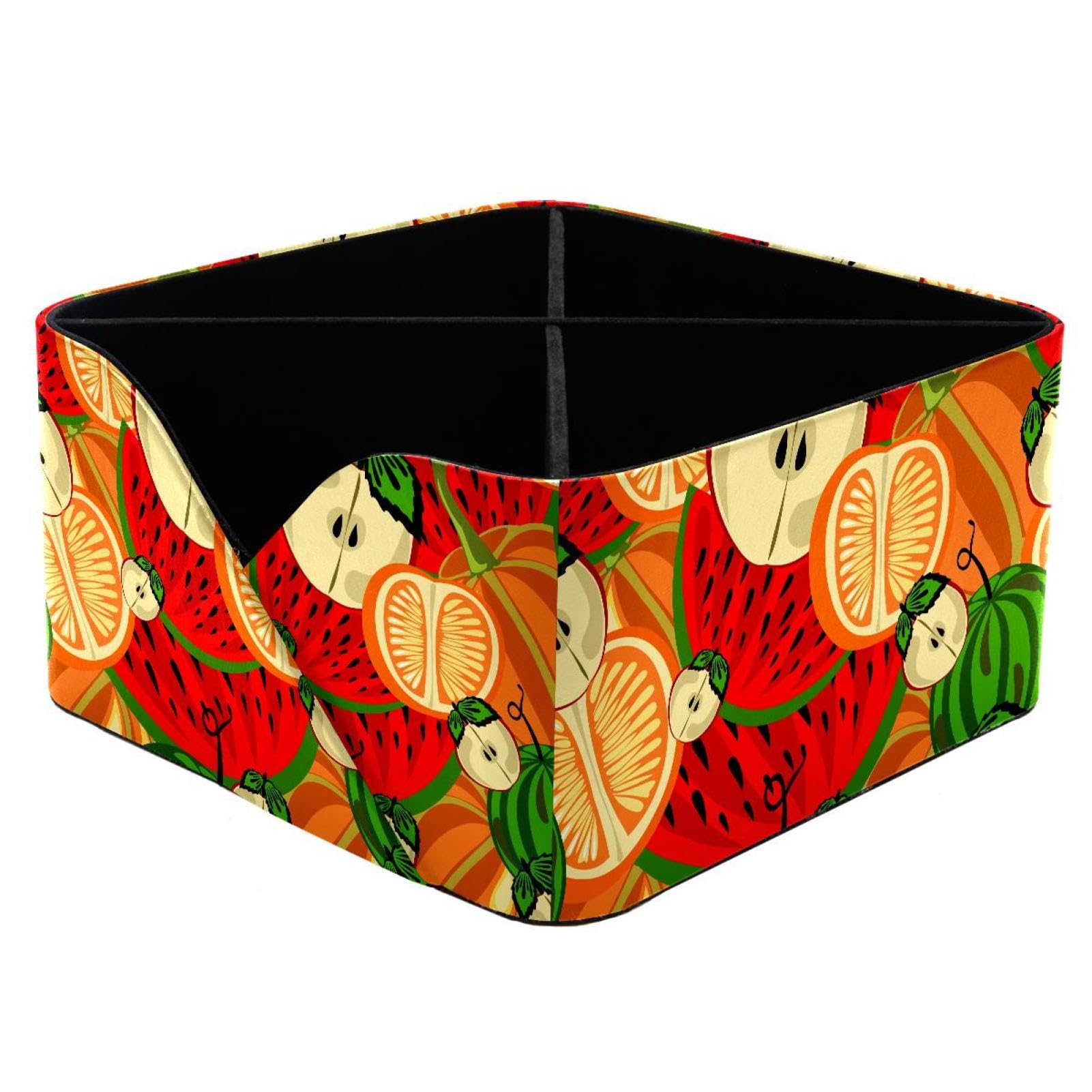 KengjuTesu Watermelons Fruit Desktop Organizer Pen Holder, Rectangular Pencil Cup for Office, Study and Makeup Stations