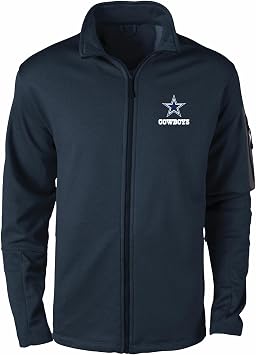 Dunbrooke Mens NFL Freestyle Coated Tech Fleece Full-Zip Jacket