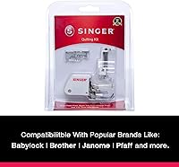Vista 6 de Kit de Pies Prensatelas para Acolchado SINGER 3 Pies Prensatelas Esenciales para Acolchado – Pie de Alimentación Parejo, Pie de un Cuarto