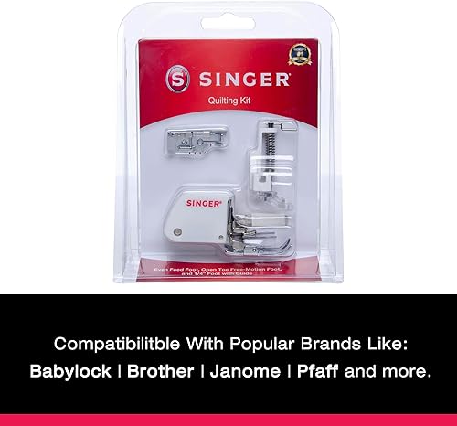 Miniatura 26 de SINGER Kit de prensatelas para prendas Ideal para coser prendas, alteraciones y reparaciones Incluye reunión, dobladillo enrollado y pies