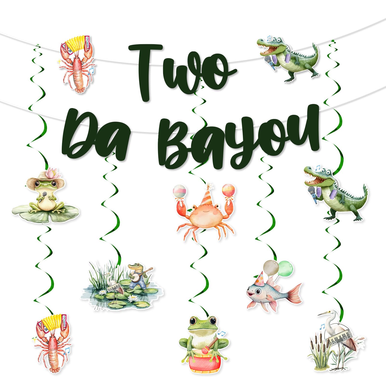 Décoration reptile anniversaire 2 ans bannière bayou - 7