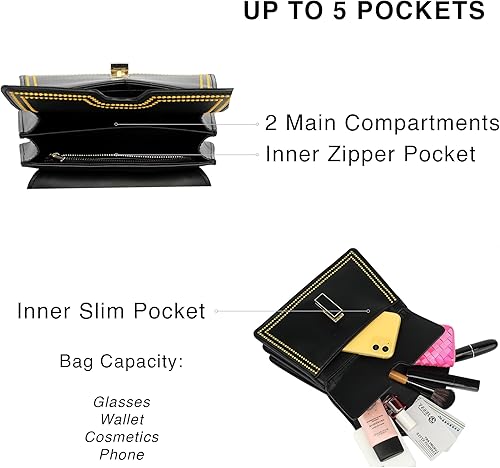 Miniatura 4 de Scarleton Bolso bandolera con asa superior - Bolso bandolera y bandolera para mujer, H2083