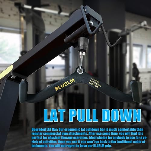 Miniatura 4 de LAT Pull Down Bar for Cable Machine, LAT Pulldown Attachments T-bar V-bar Cable Attachment for Gym, Back Tricep Strength Training Handle