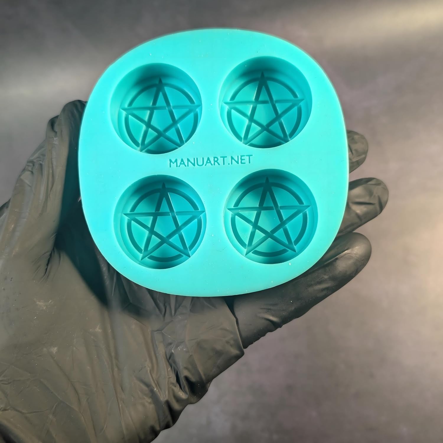 Pentagram Mold for Tealight Candles, Resin, Soap, Chocolate, Magic Wax Melts, Gothic Silicone Mould