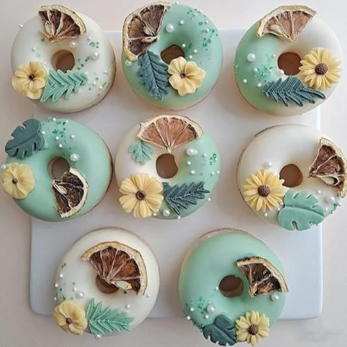 Miniatura 3 de Mujiang Moldes de silicona con diseño de margaritas de rosas, moldes para decoración de tartas, orquídeas y flores, juego de 4