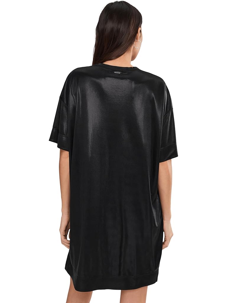 Black AllSaints Sparkle Tee Dress