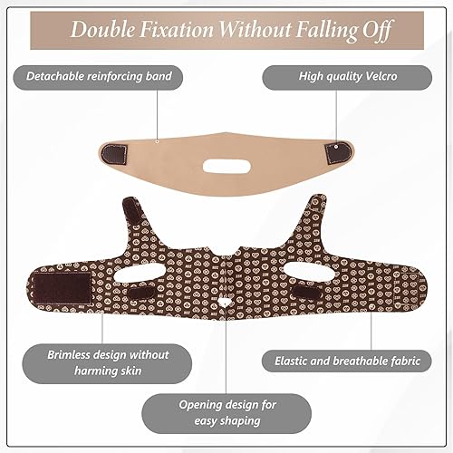Miniatura 3 de V-Line - Máscara de belleza S1cinturón facial reutilizable con línea en V, correa de barbilla, banda para el cuello compatible con set de belleza