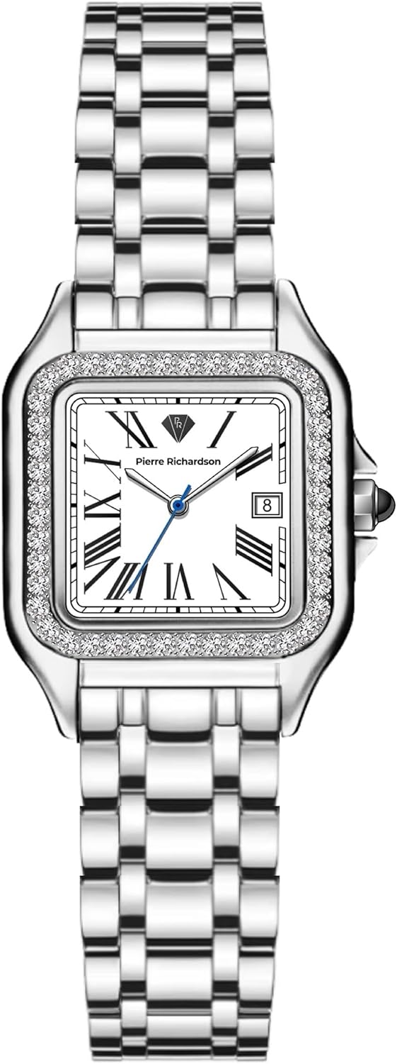 PIERRE RICHARDSON PR1102 Women's Watch - Stainless Steel Japanese Quartz Watch, 5ATM Water Resistant, Scratch-Resistant Sapphire Crtystal Glass, Reloj para Mujer