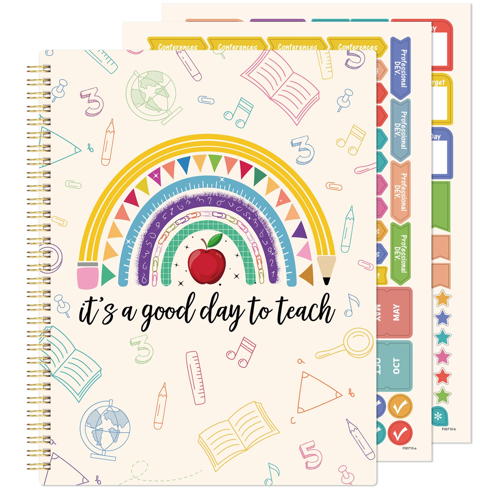 Undated Teacher Planner - Teacher Planner 8.5 x 11, Teacher Lesson Planning Book, 2026-2027, Teacher Planner with Sticker and Inner Pocket-picture-11