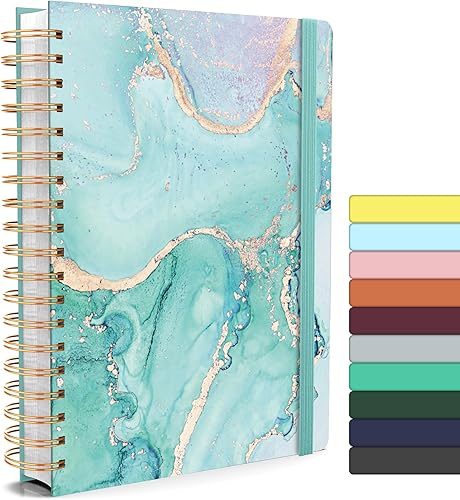 Vista 144 de Forvencer Cuaderno rayado en espiral con 300 páginas numeradas, diarios gruesos A5 para escribir con papel de 3.53 oz/m², cuadernos de tapa dura
