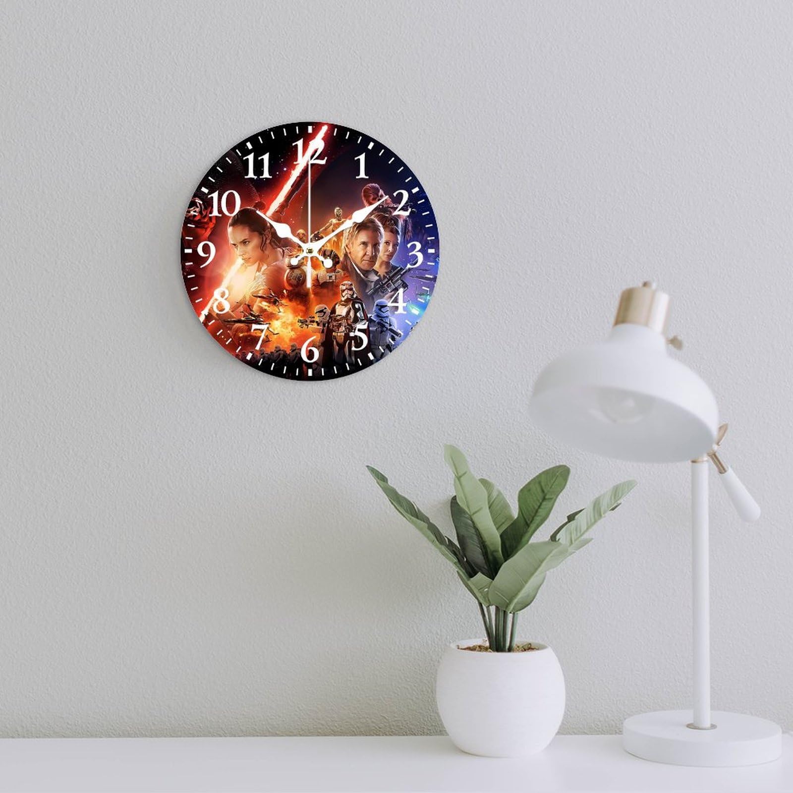 Amazon.co.jp: スターウォーズ 掛け時計 PVC壁掛け時計 静音 連続秒針