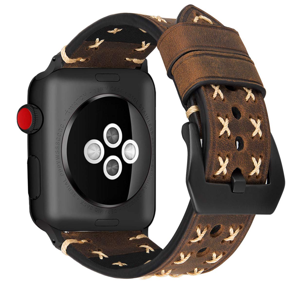 MroTech Leder-Armband Für Apple Watch – Single Loop Design, Echtes Kalbsleder – Passend Für 42/44/45/46/49 Mm