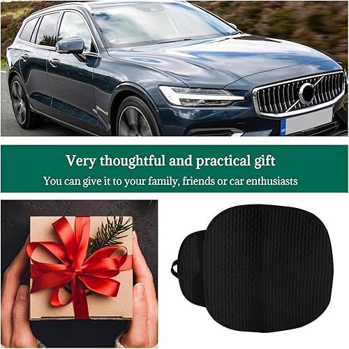 Miniatura 6 de Augeny 2 piezas de fundas para asientos delanteros de coche con almohadilla de cojín, protector antideslizante transpirable para asiento delantero