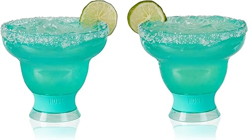 Miniatura 11 de HOST FREEZE - Vasos de Margarita sin tallo, vasos de cóctel de plástico aislados para bebidas congeladas, vasos enfriadores de doble pared