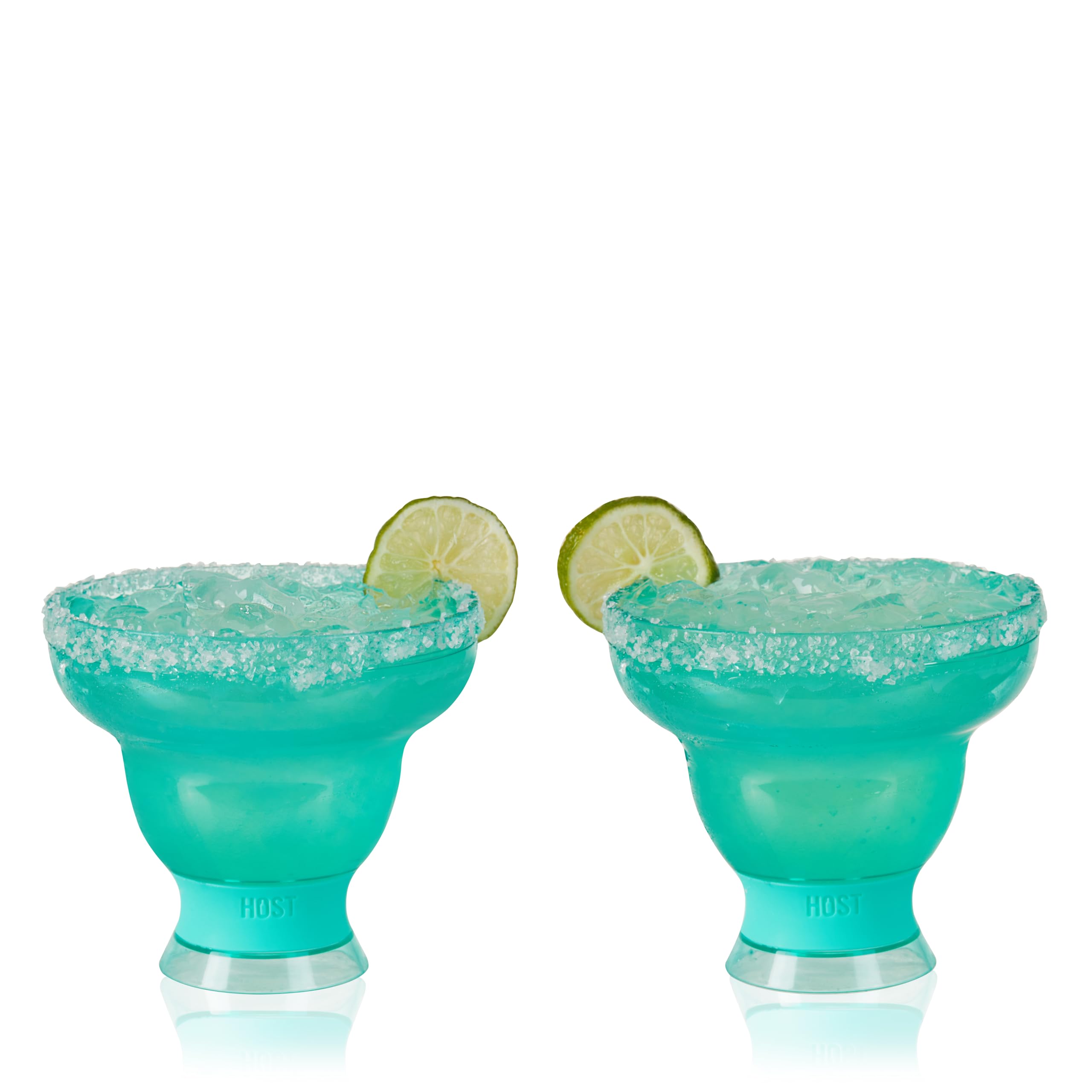 Host Freeze Cocktail, Frozen Cup Doppelwand Kunststoff Margarita Set Moderne Trinkgläser Aqua Blau 2er Set