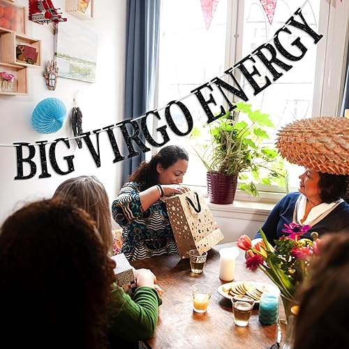 Miniatura 4 de Bandera energética Big Virgo, temporada de Virgo, decoración de fiesta de cumpleaños de agostoseptiembre, 12 suministros de decoración de fiesta
