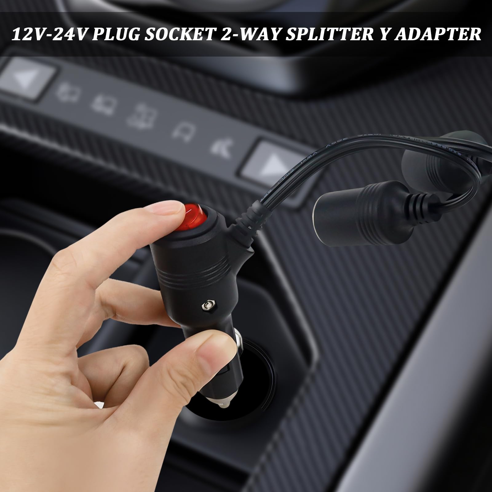 Prise Allume-Cigare, Câble d'Alimentation 12V DC avec Double Fusible pour Radio Mobile