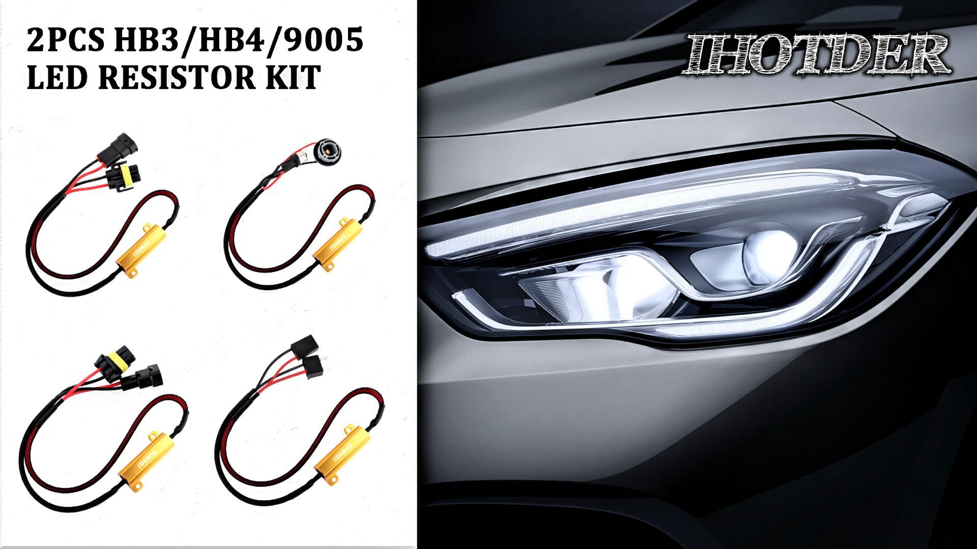 SOCAL-LED 1156 LED Resistor Kit – Anti-Flicker Decoder Harness For Turn Signal Lights – 50W, 12V, Pair