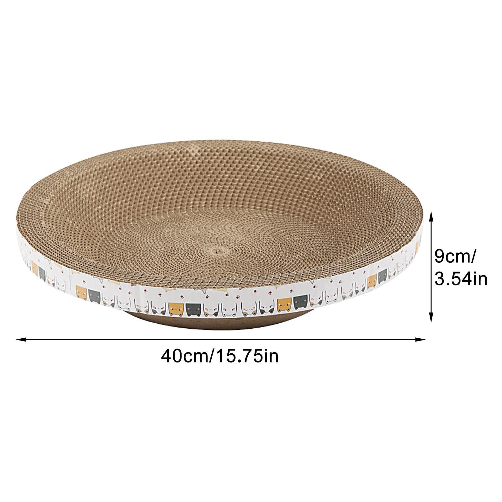 Rascador de cartón para gatos, rascador de gatos en forma de cuenco de | alta densidad para rascar postes y muebles, poste rascador para muebles de interior para gatos de interior que duermen
