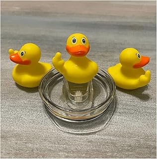 The Middle Finger Flippin' Duck, Rubber Duck,Funny The Finger Duck, Cool Duck, Naughty Duck The Finger Duck, Car Rubber Duck, 4 * 5cm for Car Ornaments Duck Car Dashboard Decorations Desk Decor (Colo