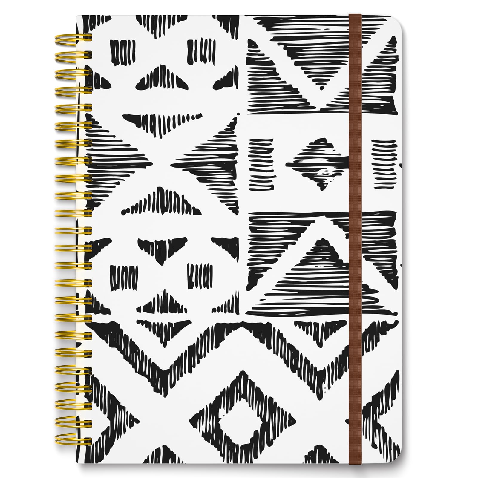 Hnogri Spiral Journal Notebook, Hardcover Lined Journal for Women Medium 6 x 8.4 in, 160 Pages Thick Paper