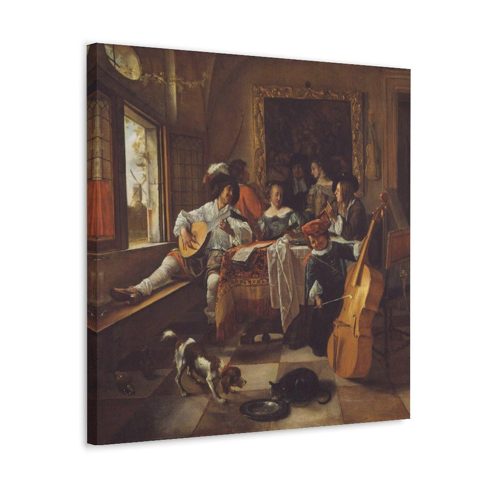 Jan Steen Künstlerwerke, Konzert-Poster, zeitgenössisches Leinwand-Kunstwerk für Wanddekoration, Wohnzimmer, Schlafzimmer, Büro, Dekoration, 50,8 x 50,8 cm