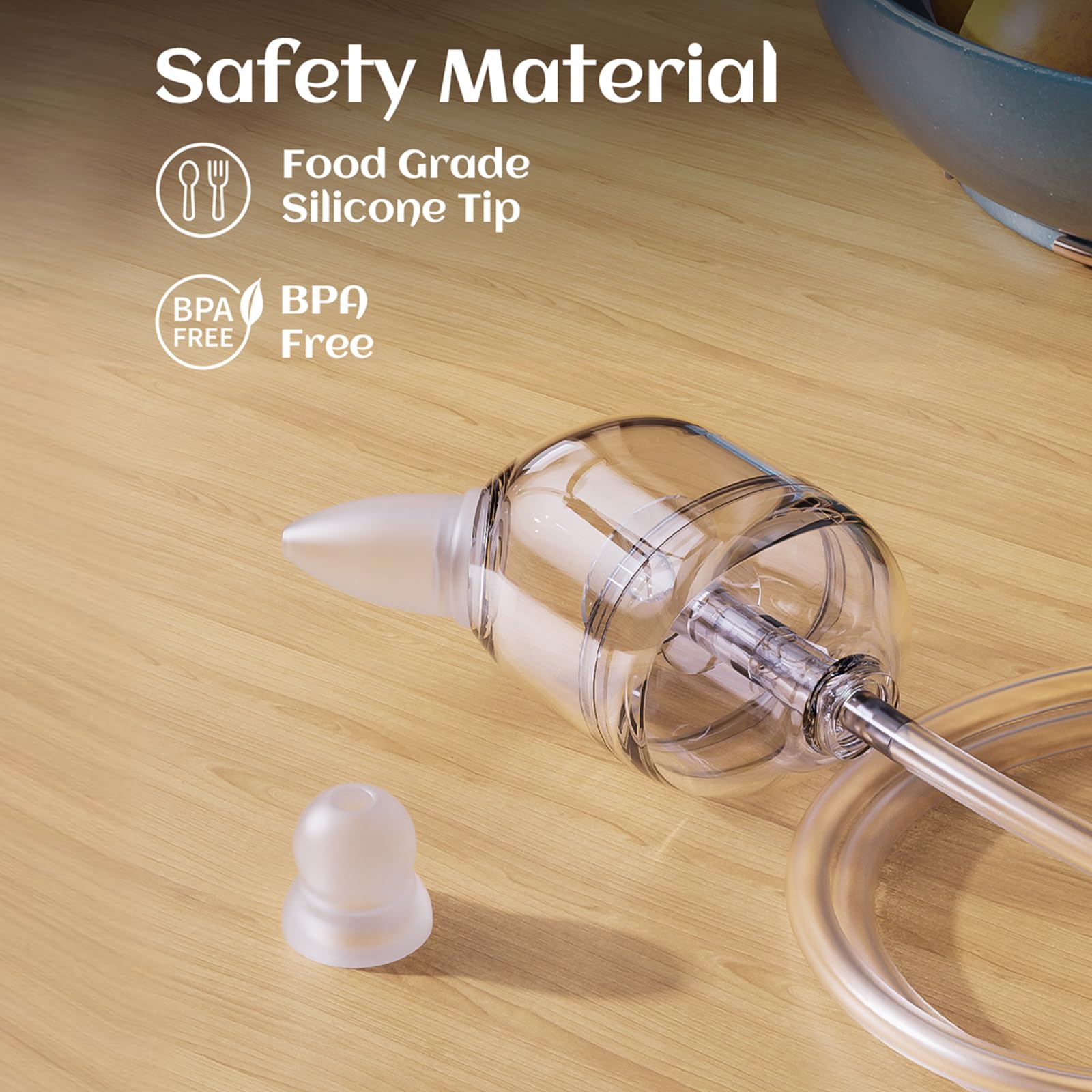 X-Bosak Aspiratore nasale elettrico per bambini, per rimuovere muco ospedaliero con 9 livelli di aspirazione, ricaricabile USB-C, luce notturna e filastrocche, punte in silicone senza BPA