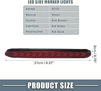 Vista 4 de Reflector de parachoques trasero de coche, luz de señal de giro LED rojo para Honda Odyssey 2007-2013 lente roja 1 par