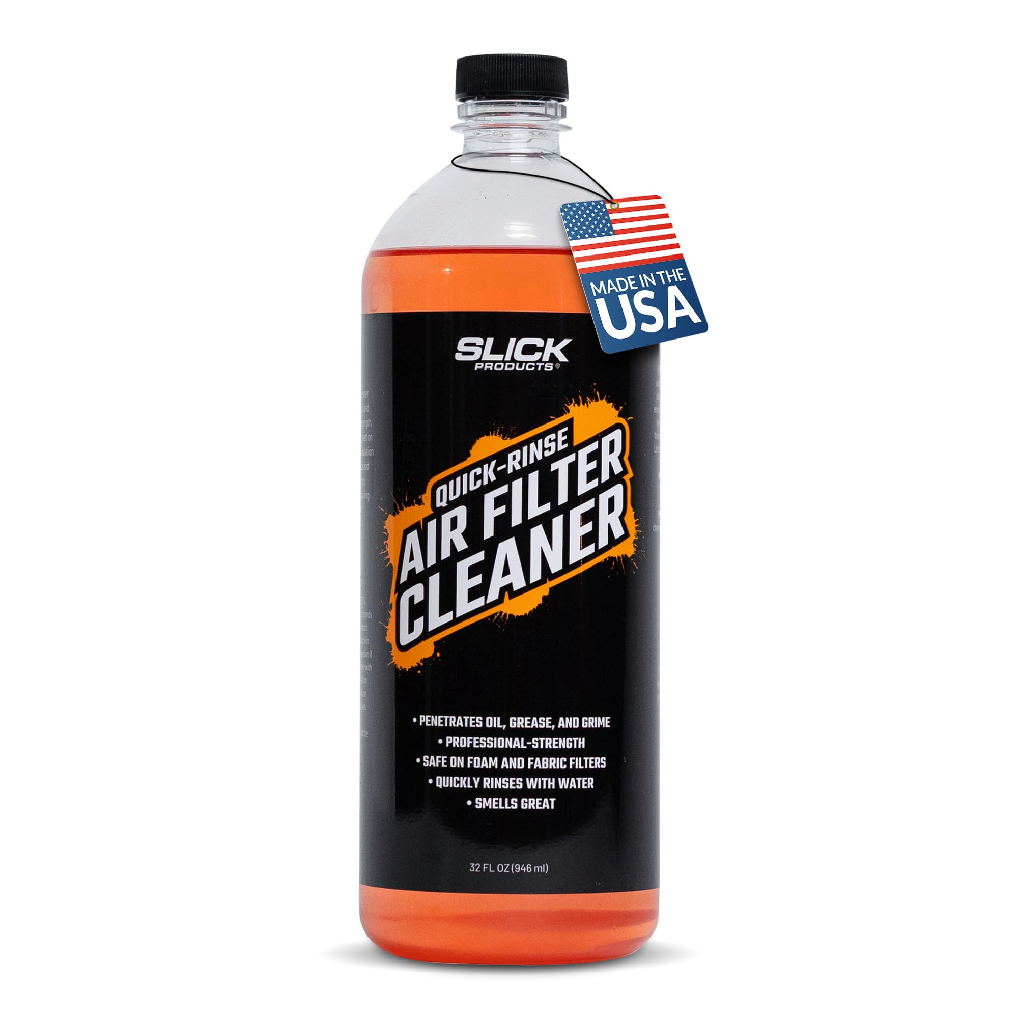 Foam Air Filter Cleaner for Dirt Bikes by Slick Products – 32 oz., orange, Model SP-QRFC-32