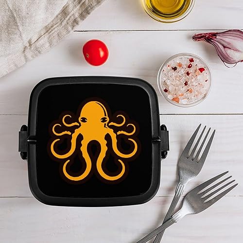 Miniatura 8 de Yellow Octopus Lunch Box Portable Bento Box Food Container Bento Storage with Removeable Compartments