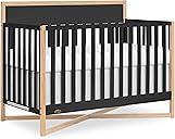 Dream On Me Owen 5-in-1 Convertible Full-Size Baby Crib in Matte Black, GreenGuard Gold & BSA, Converts to Toddler, Day, & Full-Size Bed, Non-Toxic Paint, Safe Sleep Environment