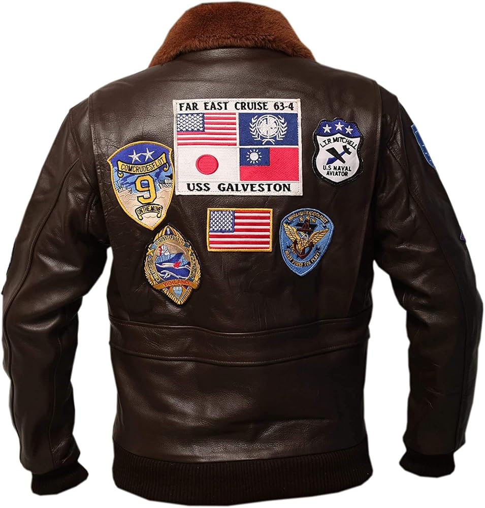 PriceRight Gava Classic Top Gunn Jacket - Brown Leather for