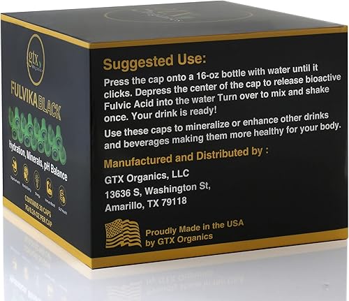 Miniatura 5 de Suplemento de minerales traza en tapas de botellas (60 porciones) (sin sabor)  74 minerales traza de ácido fúlvico puro húmico y puro  concentrado,