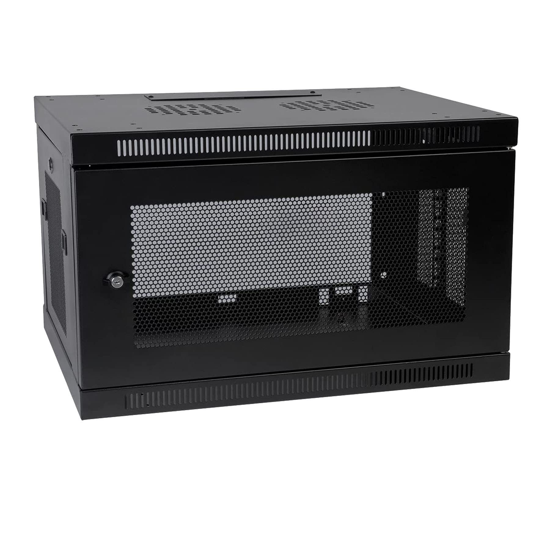 Black 6U Wall Mount Rack Enclosure Server Cabinet, 16.5
