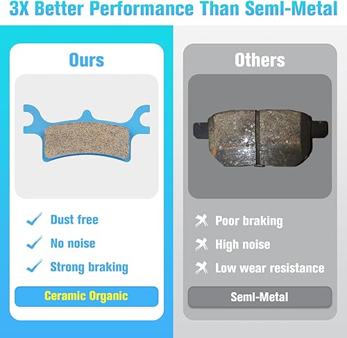 Miniatura 3 de Pastillas de freno delanteras y traseras para Polaris Sportsman 400 450 700 800 2002-2014, Scrambler 500 2005-2012, Trail Blazer 250 330, Magnum 325