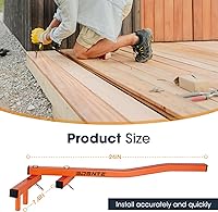 Vista 6 de Herramienta para enderezar tabla de cubierta, herramienta ajustable de acero resistente de 10 Ga para enderezar tablas de doblar para apretar