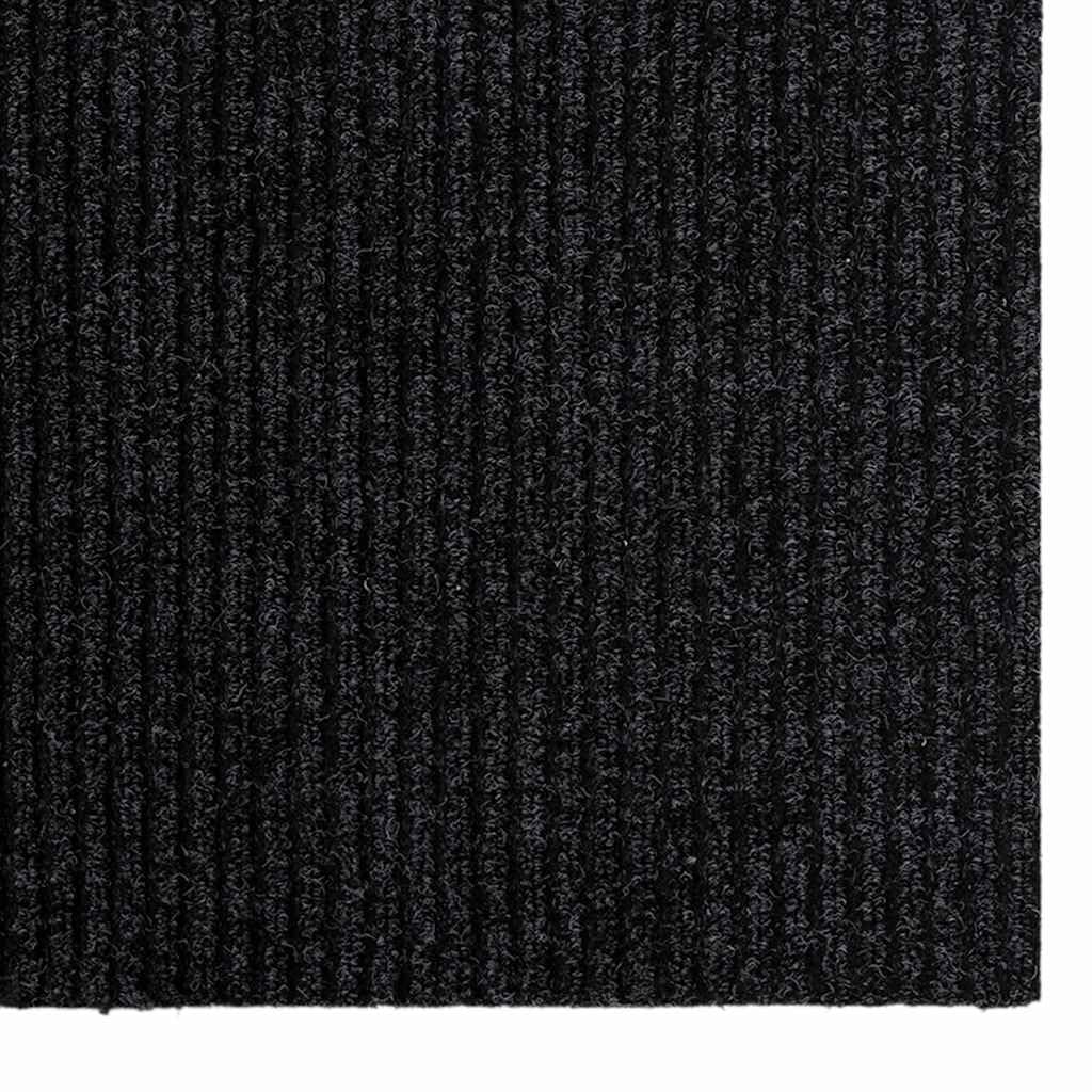 vidaXL Runner de Alfombra Antracita 80 x 500 cm Tela, Pasillo Moderno, Alfombra Antideslizante, Estilo Versátil, Decoración Contemporánea para el Hogar