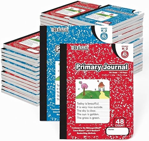 BAZIC Primary Journal Composition Book Marble, 100 Sheet Drawing & Writing Grade