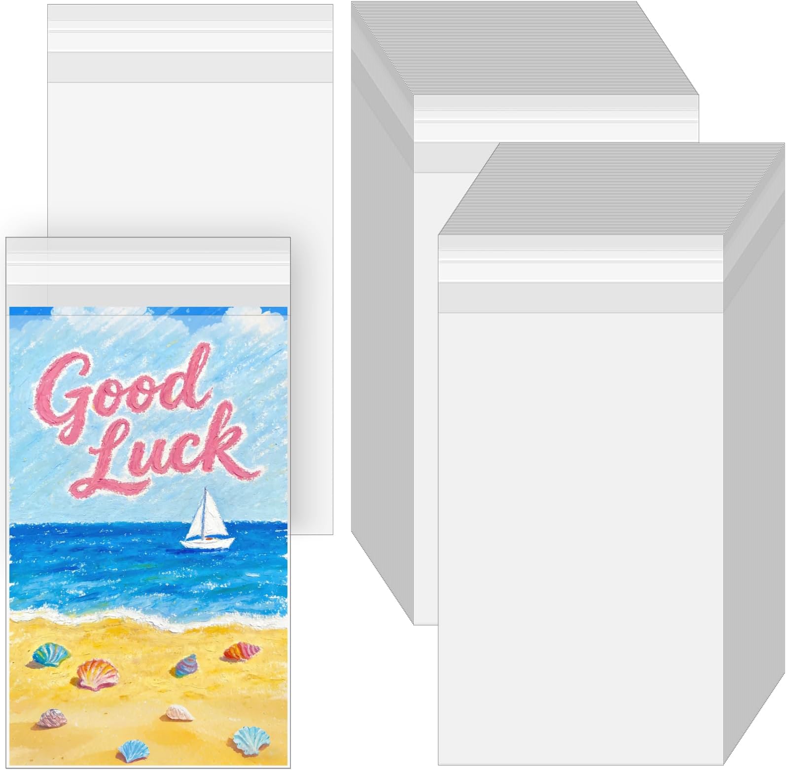200 Pack Cellophane Bags Self Sealing, Resealable Clear Plastic Sleeves for 4 x 6 Inch Photos Recipe Cards Postcards Art Prints Paintings Cookie Candy, 4-1/2 x 6-1/2 Inch