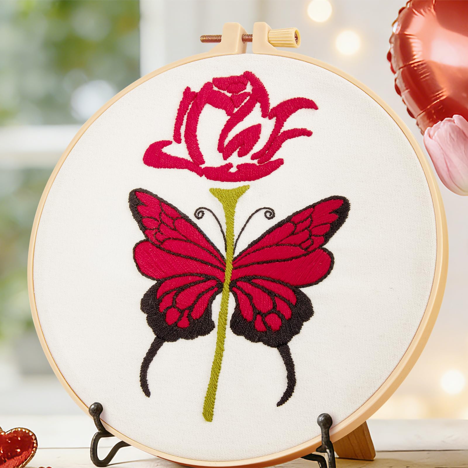 Beginner Embroidery Kits - Floral Designs & Video Tutorial -20