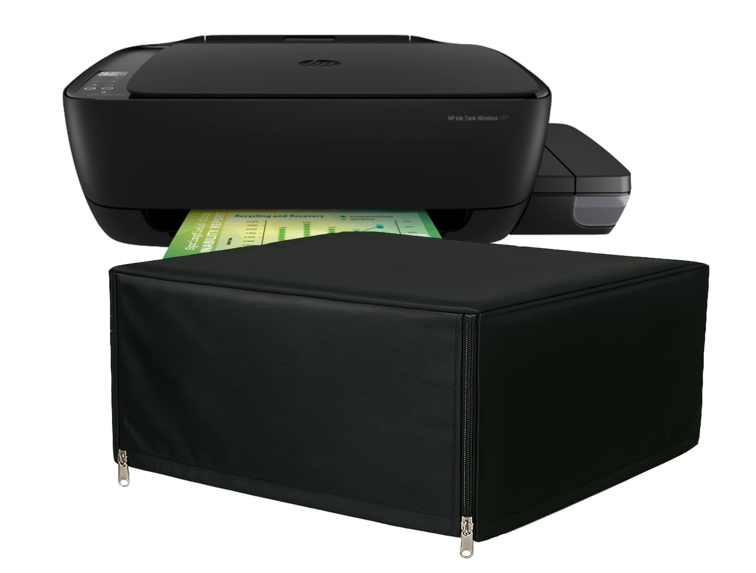 vonbaer printer cover dustproof protector for hp ink tank 419/416/410/415/319/316/315/310 all-in-one wireless color printers – anti-static fabric, black
